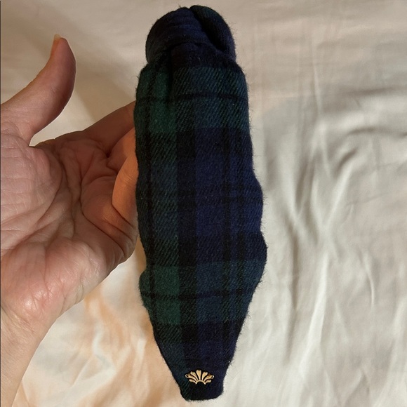 Lele Sadoughi Plaid Knotted Headband - Blue and Green/Blackwatch - Picture 2 of 4
